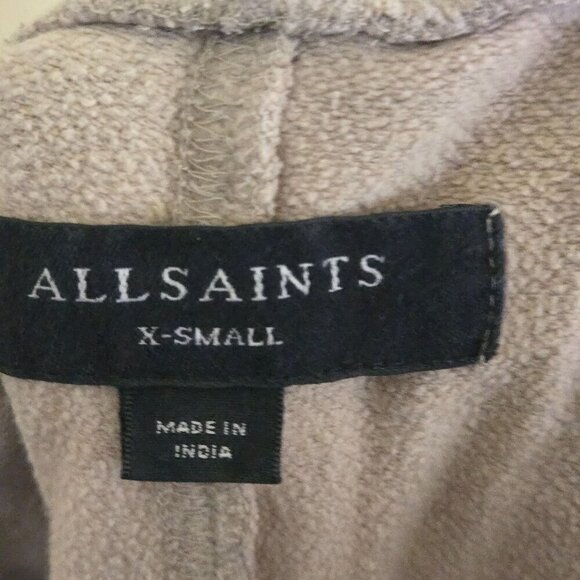 All Saints Tan Sweatpants Joggers Pockets Drawstring Waist Size XS - Picture 5 of 8
